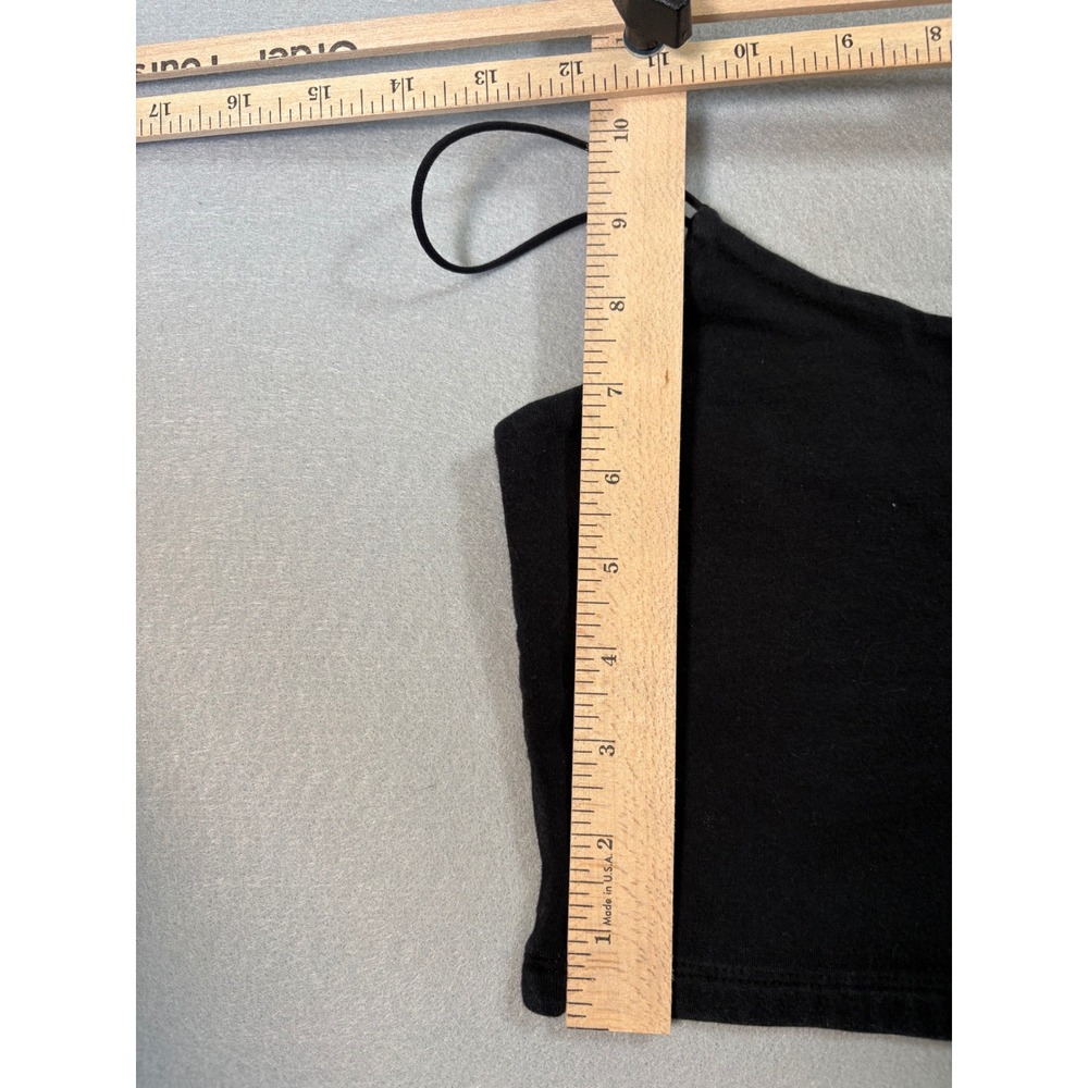 Aeropostale Seriously Soft Bungee Cami Black Cropped Tank Top Large - Picture 7 of 8